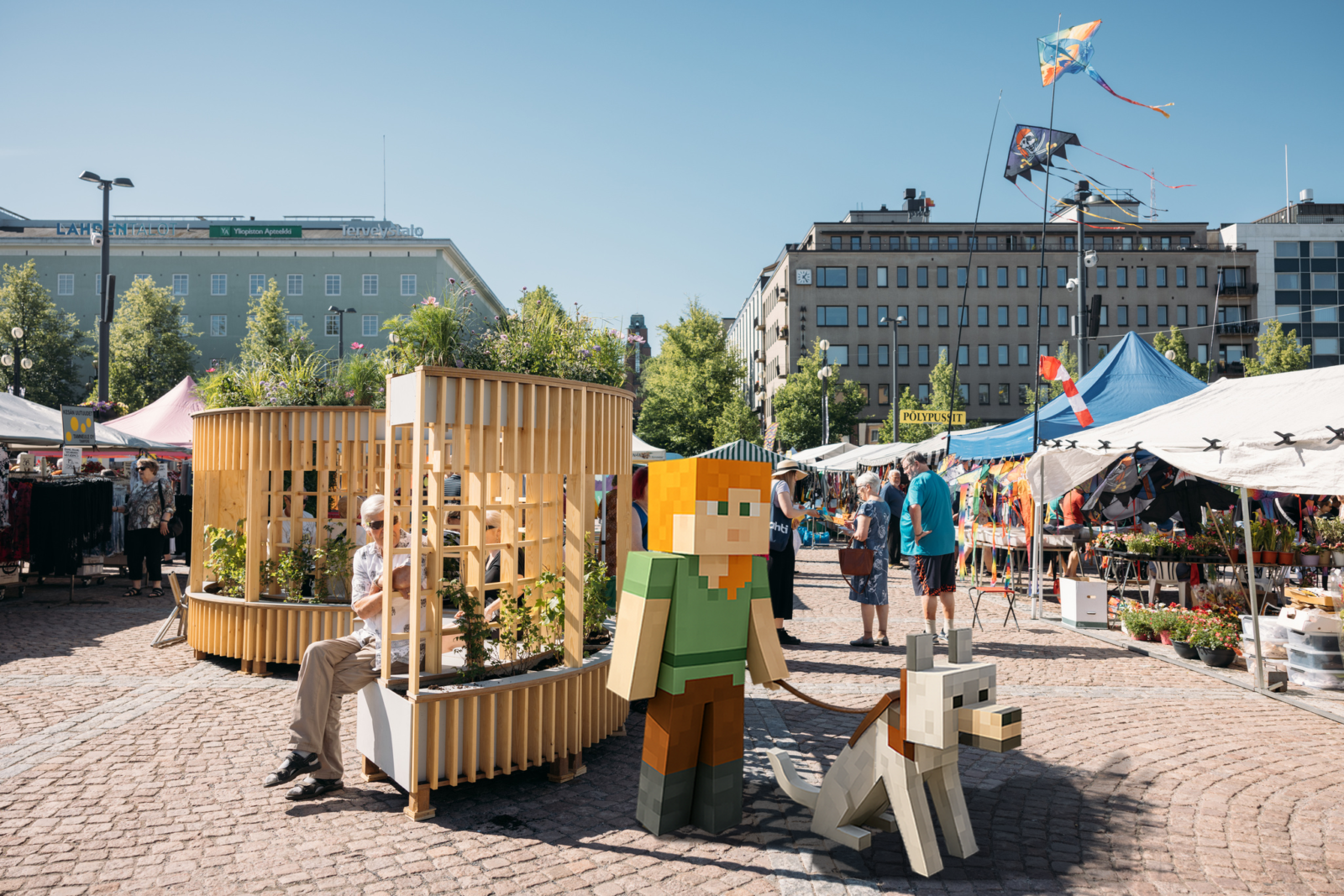 Nuoret suunnittelevat Lahden kauppatorieta Minecraftilla